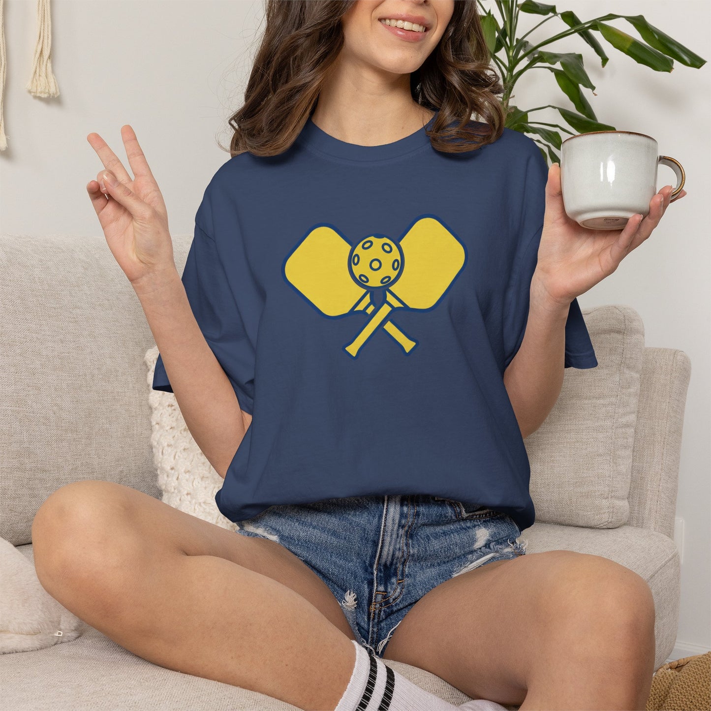 Pickleball Crossed Paddles Tee Pickler Minimalist Graphic Unisex Shirt