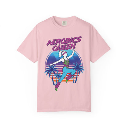Aerobics Queen Retro 80s Dance Graphic Tee | Vintage Workout Shirt Women