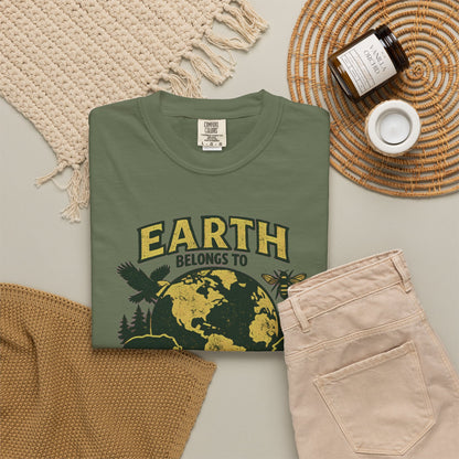 Earth Belongs to Everyone Earth Day Tee | Conservation Art Shirt | Wildlife Gift