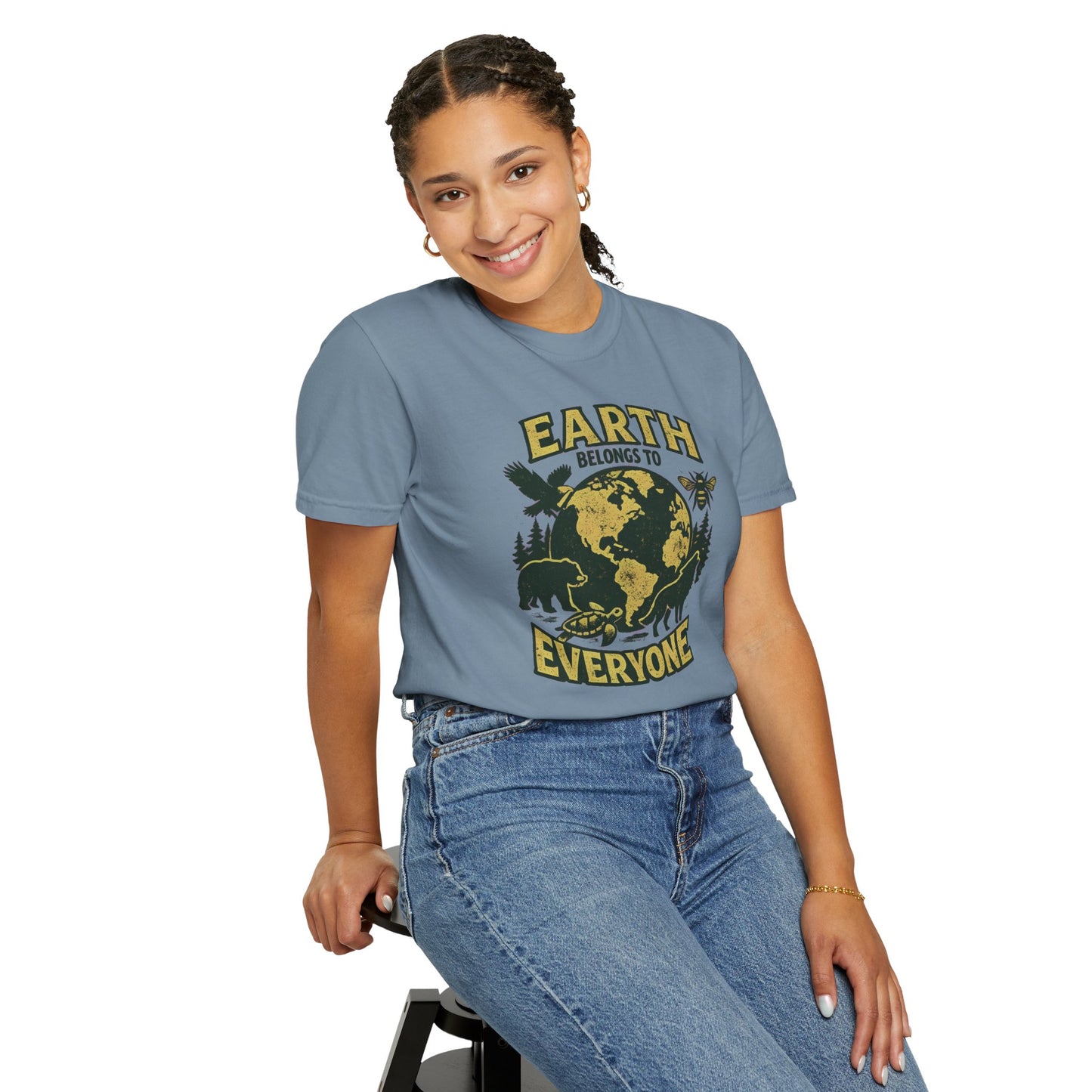 Earth Belongs to Everyone Earth Day Tee | Conservation Art Shirt | Wildlife Gift