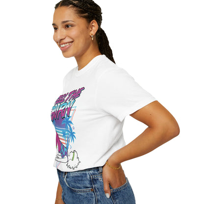 Feel the Burn Neon 80s Aerobics Graphic Tee | Retro Workout Shirt Women