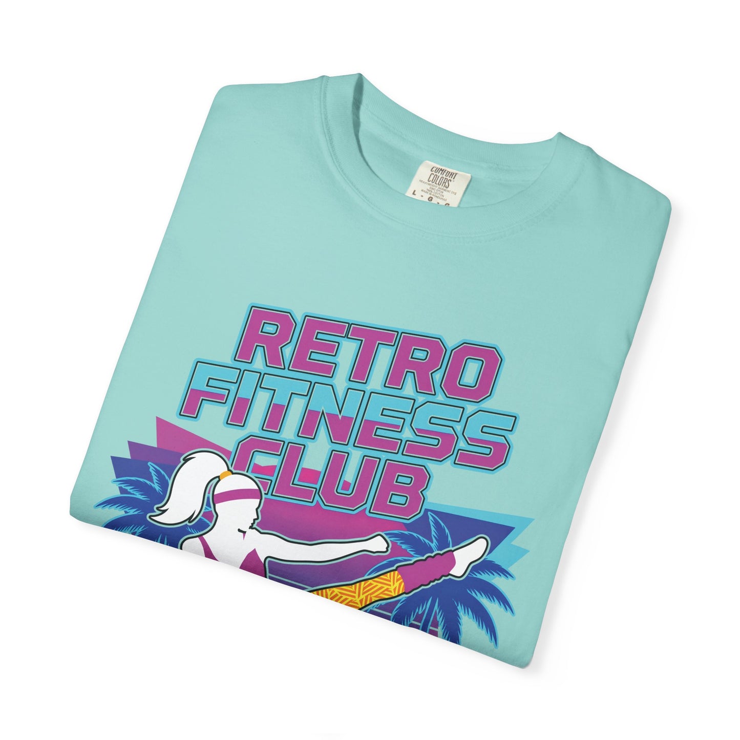 Retro Fitness Club High Kick 80s Tee | Vintage Aerobics Shirt Women