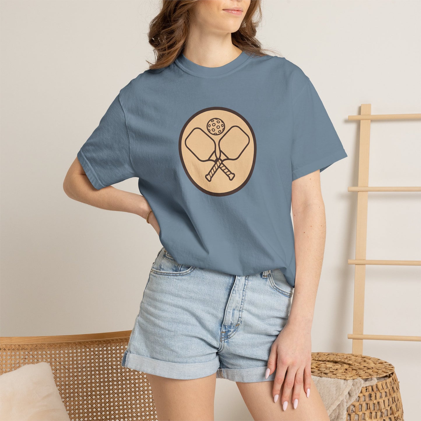 Vintage Pickleball Badge Tee Pickler Crest Minimalist Unisex Shirt