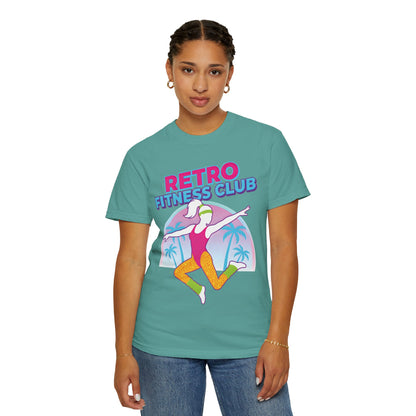 Retro Fitness Club 80s Aerobics Graphic Tee | Vintage Gym Shirt Women