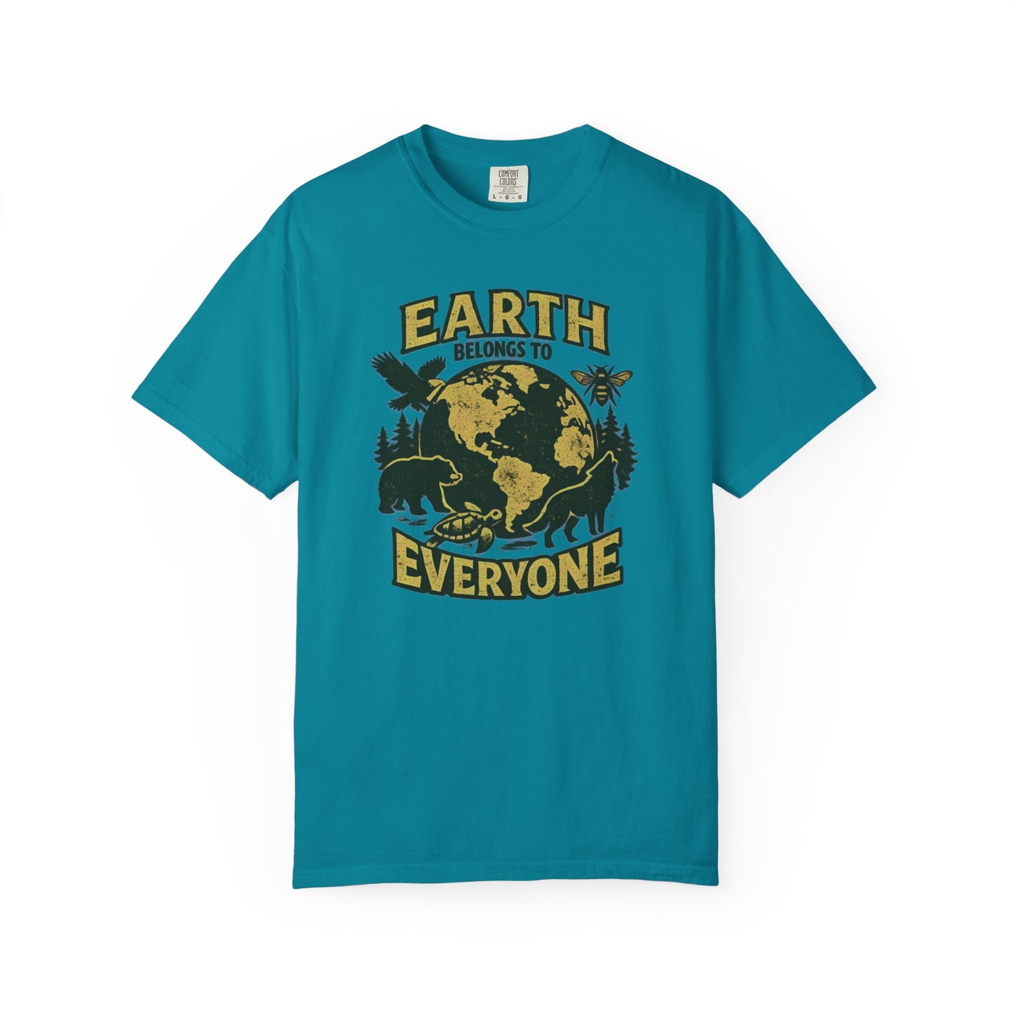Earth Belongs to Everyone Earth Day Tee | Conservation Art Shirt | Wildlife Gift