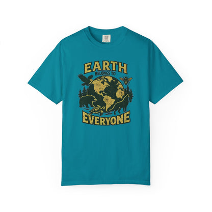 Earth Belongs to Everyone Earth Day Tee | Conservation Art Shirt | Wildlife Gift