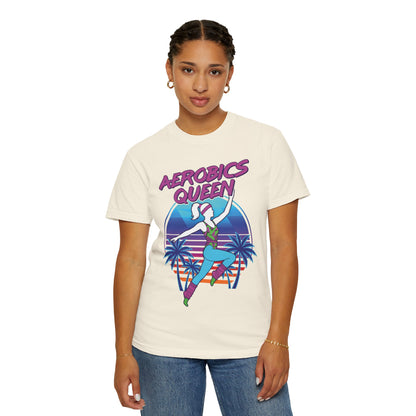 Aerobics Queen Retro 80s Dance Graphic Tee | Vintage Workout Shirt Women