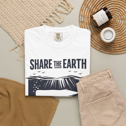 Whale Conservation Tee | Share the Earth Graphic Shirt | Ocean Wildlife Gift | Unisex