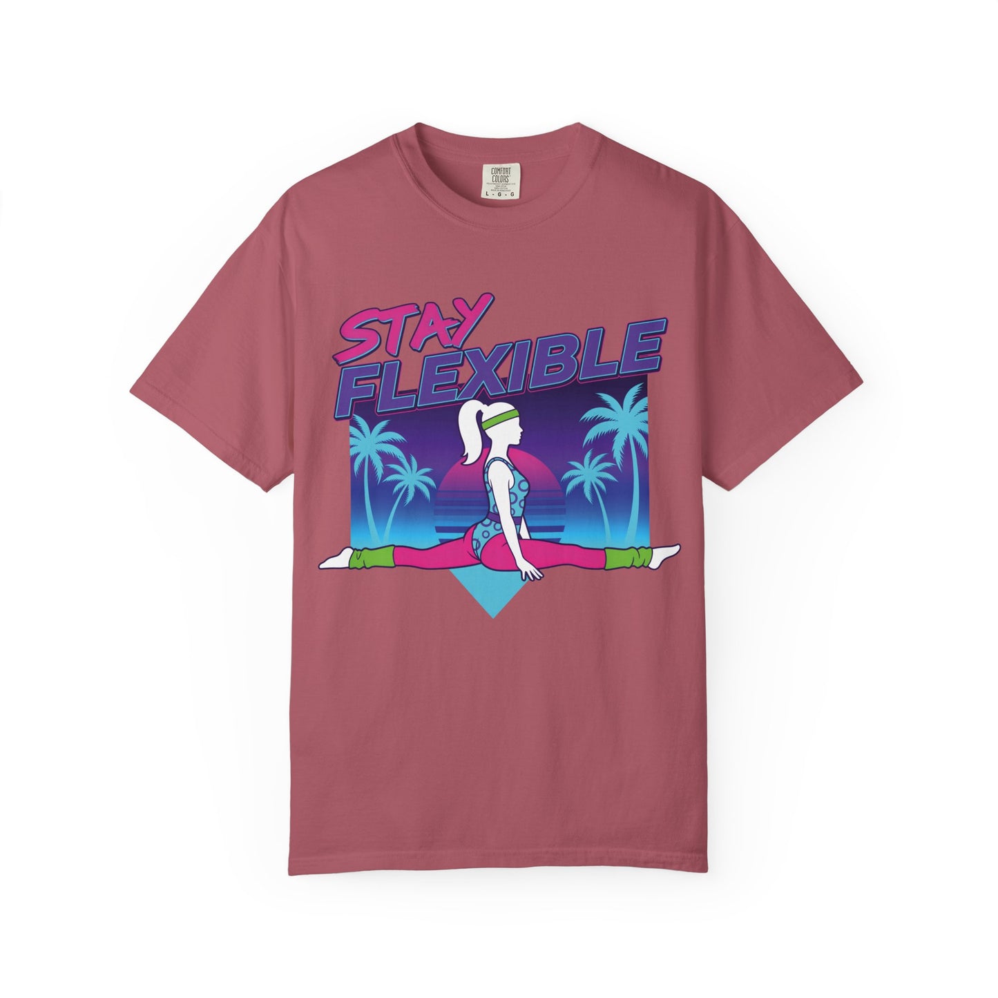 Stay Flexible Retro 80s Splits Aerobics Tee | Vintage Gym Shirt Women