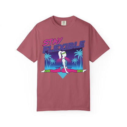 Stay Flexible Retro 80s Splits Aerobics Tee | Vintage Gym Shirt Women