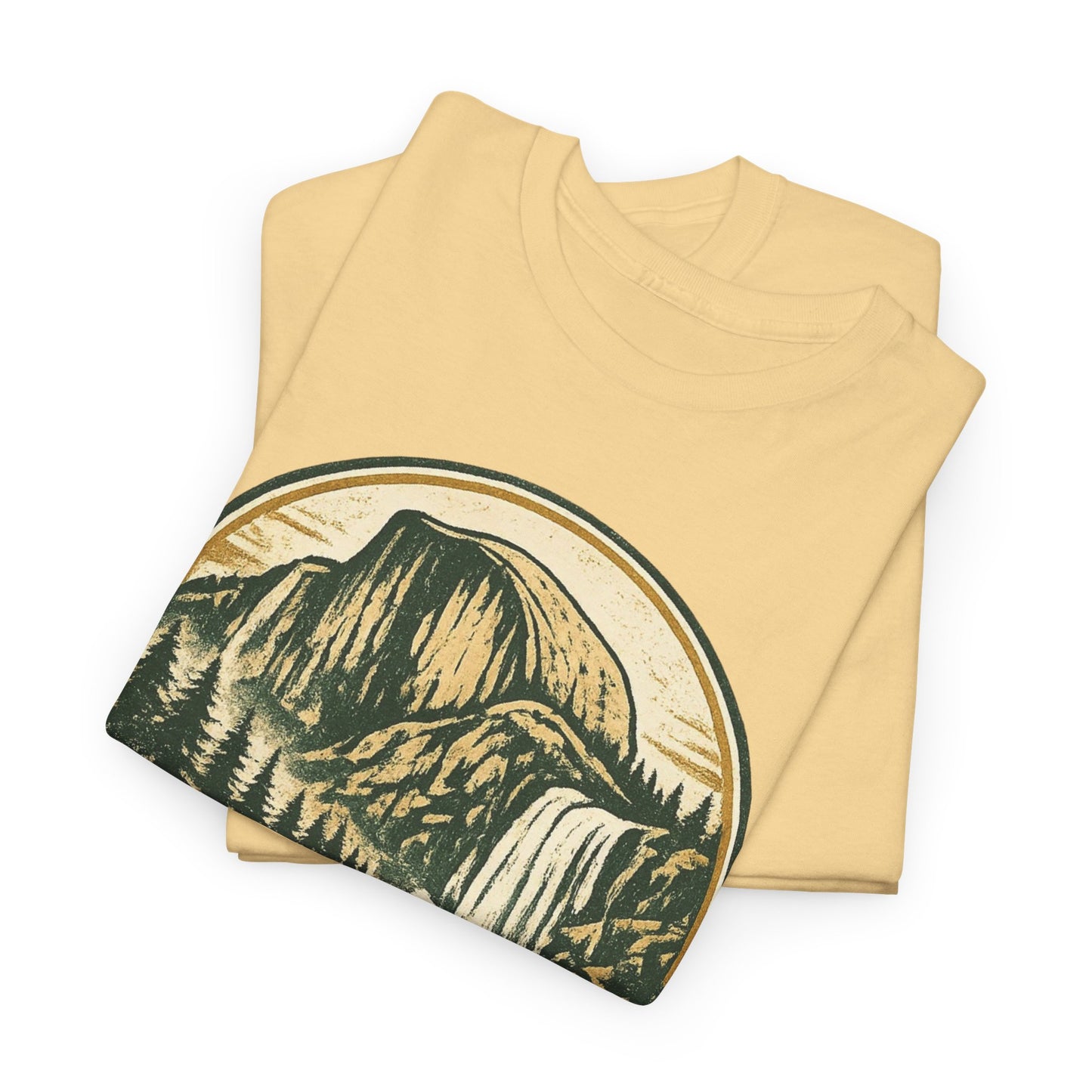 Great Outdoors Retro Badge Tee | Yosemite Half Dome Graphic Shirt | Camping Gift