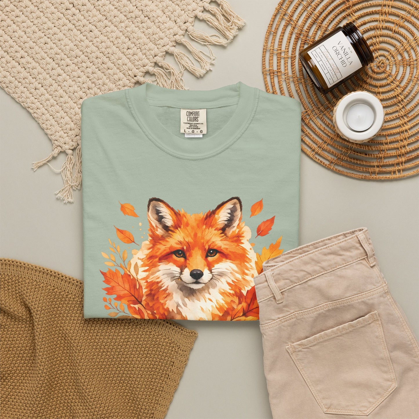 Watercolor Fox Graphic Tee | Autumn Wildlife Art Shirt | Nature Lover Gift | Unisex