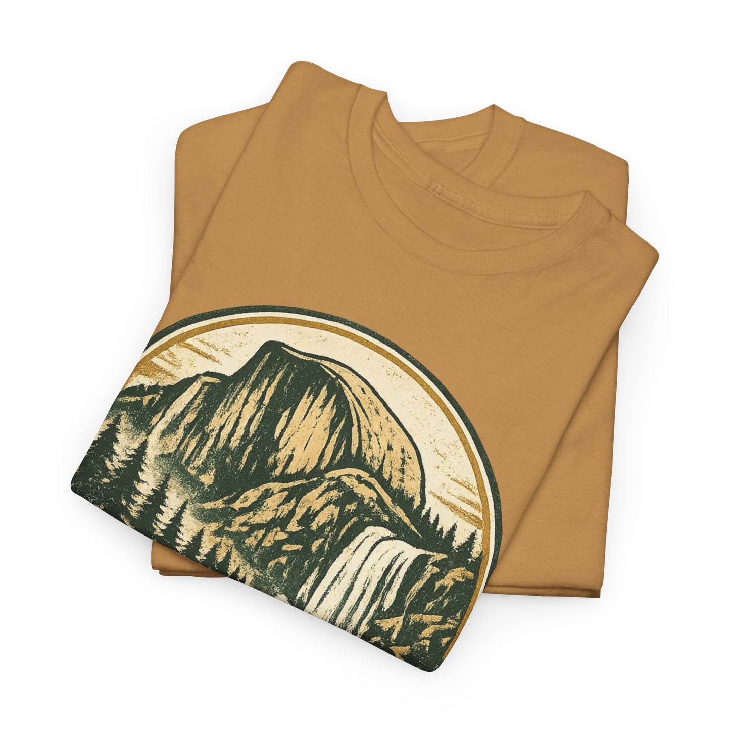 Great Outdoors Retro Badge Tee | Yosemite Half Dome Graphic Shirt | Camping Gift