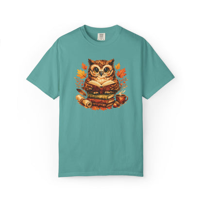 Wise Owl Watercolor Humor Tee | Book Lover Nature Shirt | Whimsical Wildlife Gift