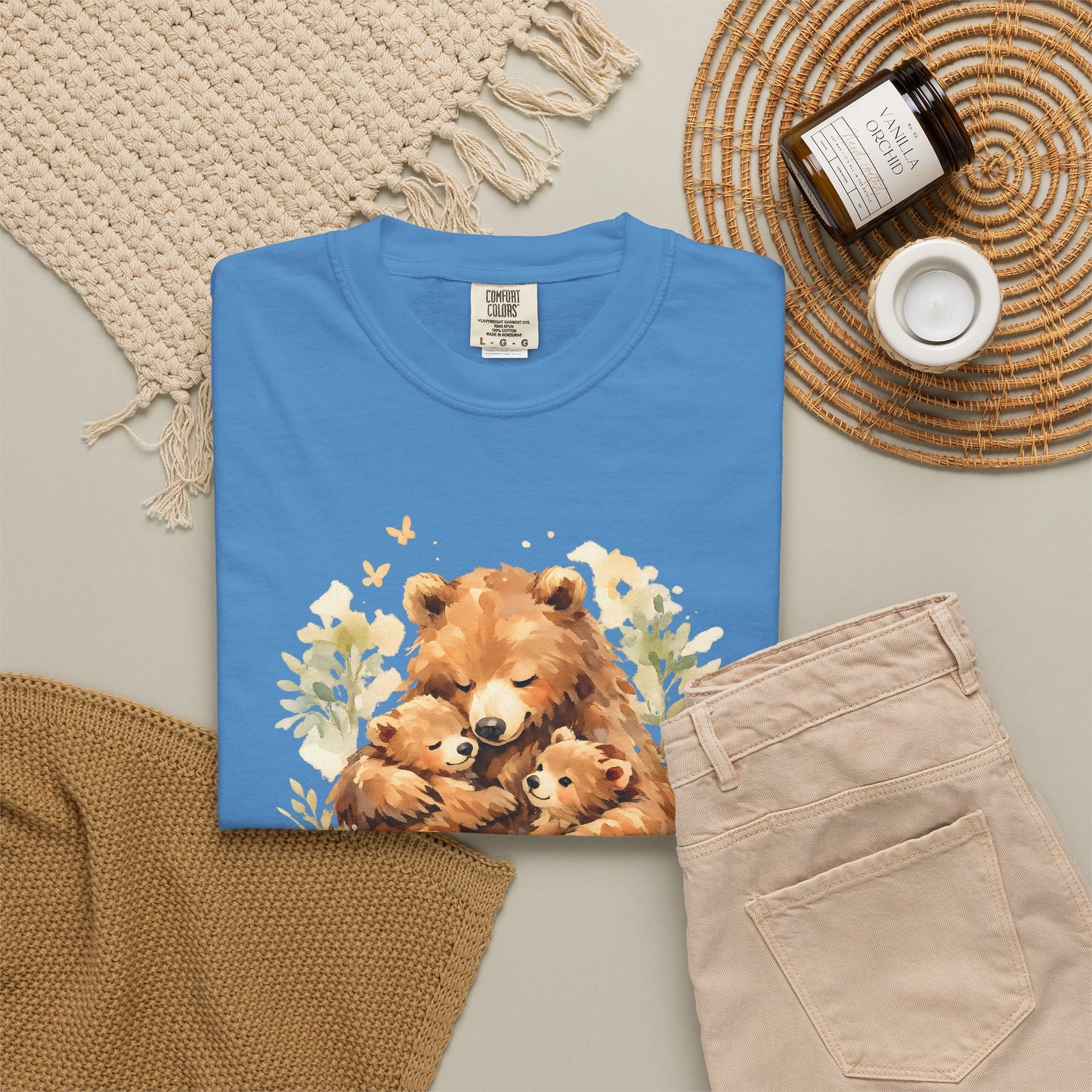 Mother Bear and Cubs Watercolor Tee | Wildlife Art Shirt | Mother Nature Gift | Unisex