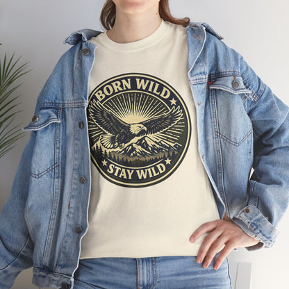 Eagle Ranger Patch Graphic Tee | Mid-Century Outdoor Shirt | Born Wild Stay Wild Unisex