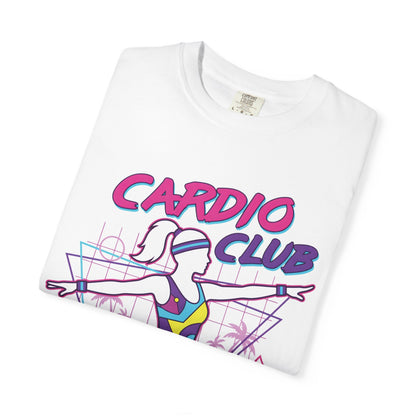 Cardio Club Retro 80s Grid Aerobics Graphic Tee | Vintage Gym Shirt Women