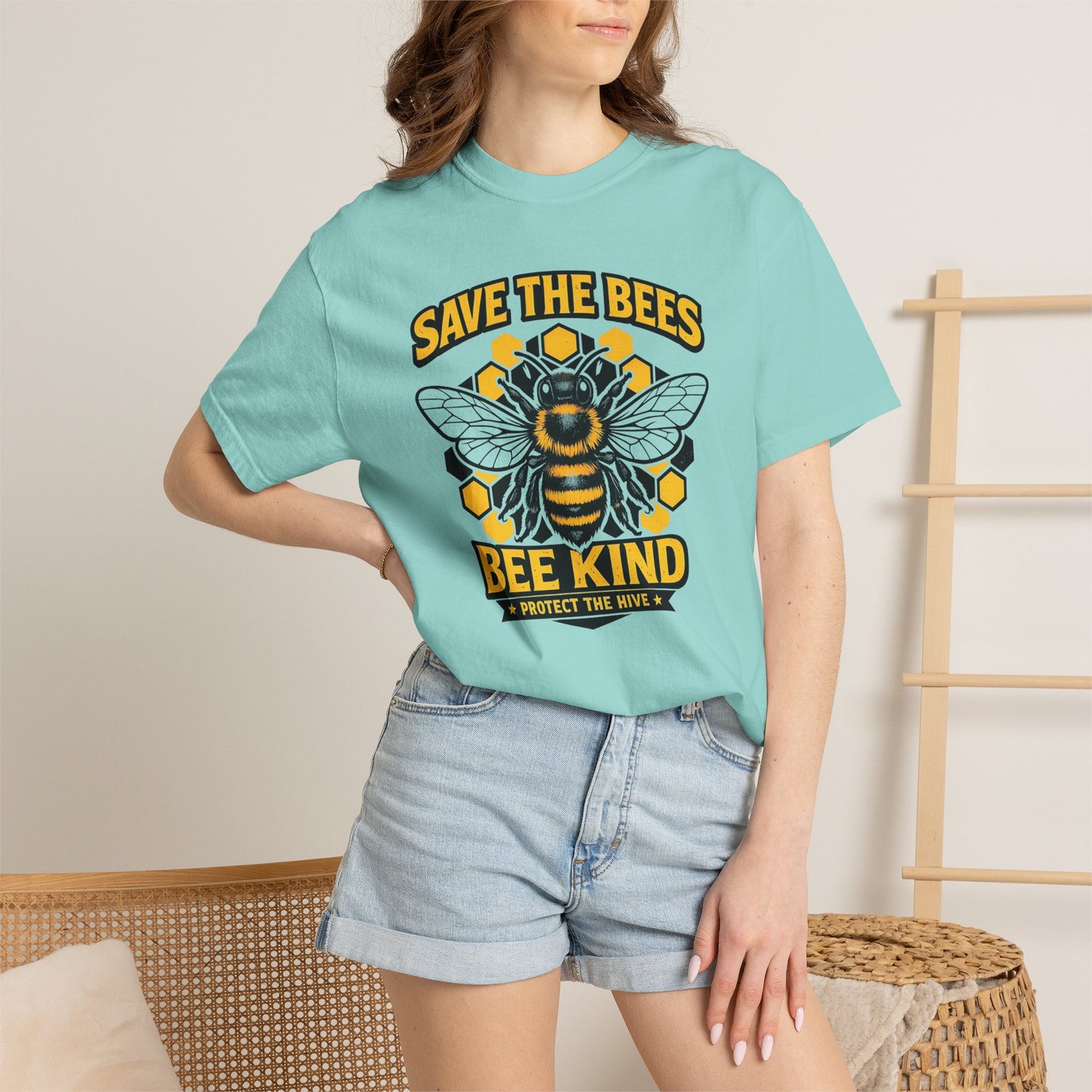 Save the Bees Graphic Tee | Bee Kind Conservation Shirt | Earth Day Gift | Nature Tee