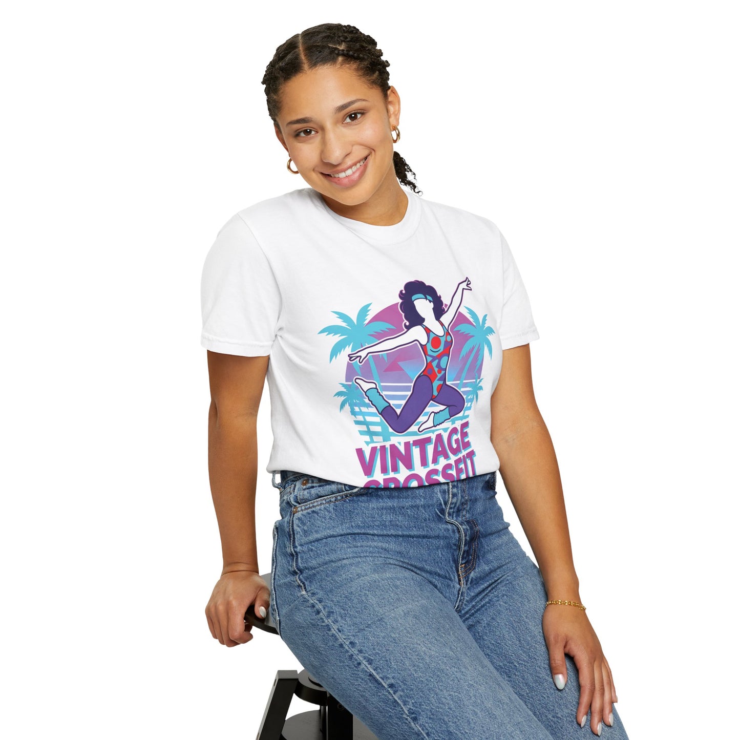 Vintage Crossfit Retro 80s Aerobics Graphic Tee | Gym Shirt Women