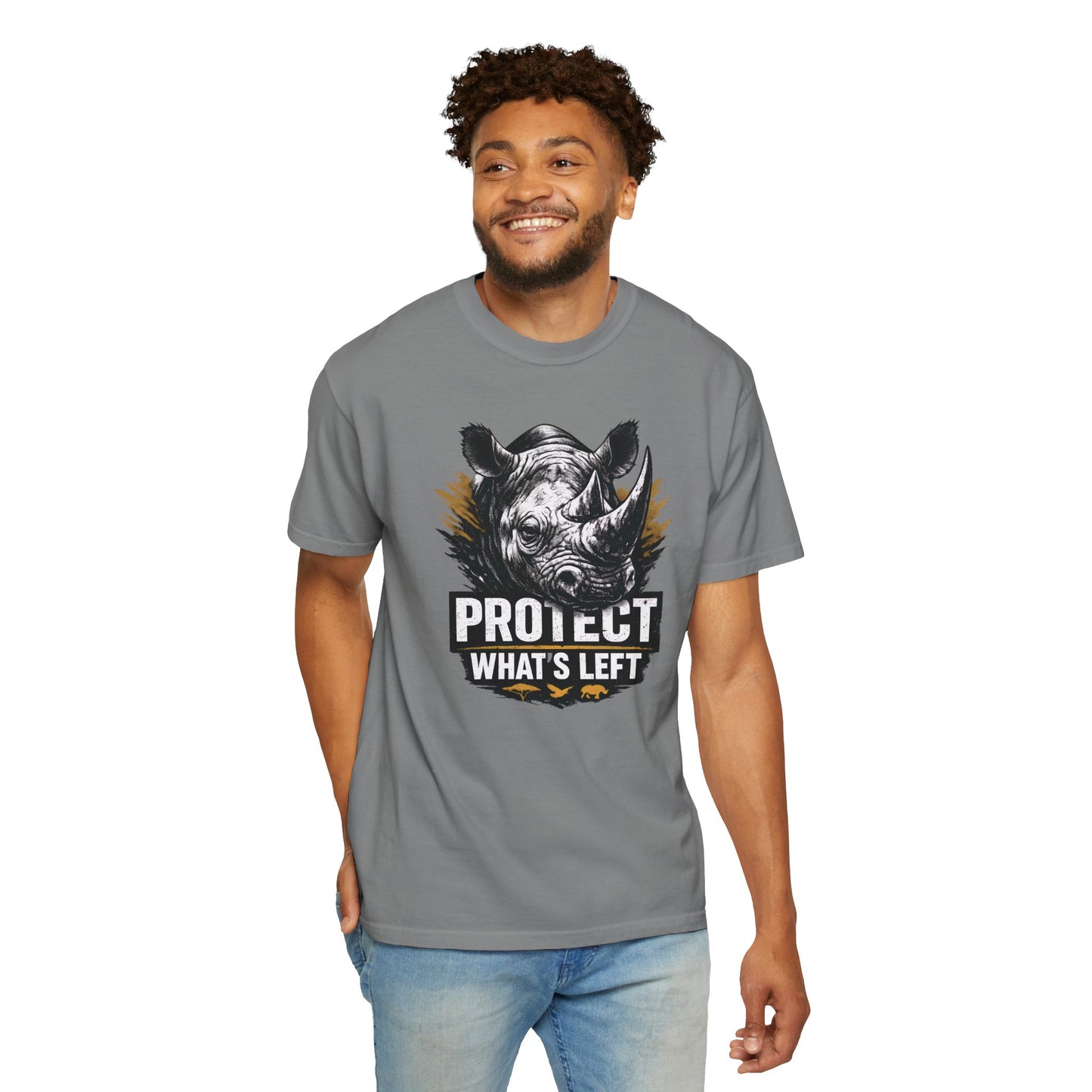 Black Rhino Conservation Tee | Protect What's Left | Endangered Species Shirt | Unisex
