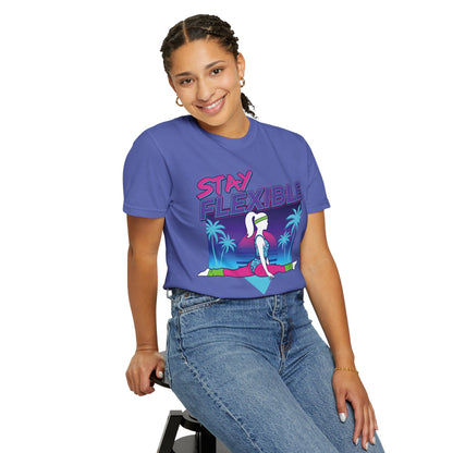 Stay Flexible Retro 80s Splits Aerobics Tee | Vintage Gym Shirt Women