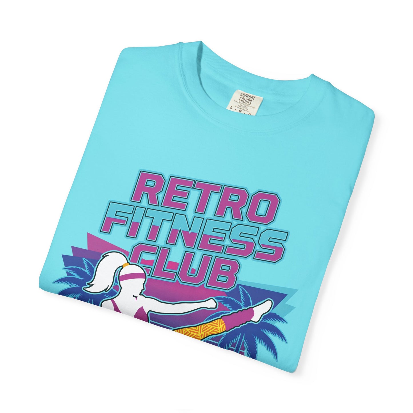 Retro Fitness Club High Kick 80s Tee | Vintage Aerobics Shirt Women