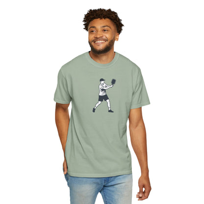 Pickleball Player Silhouette Tee Pickler Minimalist Men's Graphic Shirt