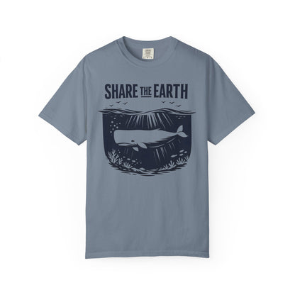 Whale Conservation Tee | Share the Earth Graphic Shirt | Ocean Wildlife Gift | Unisex