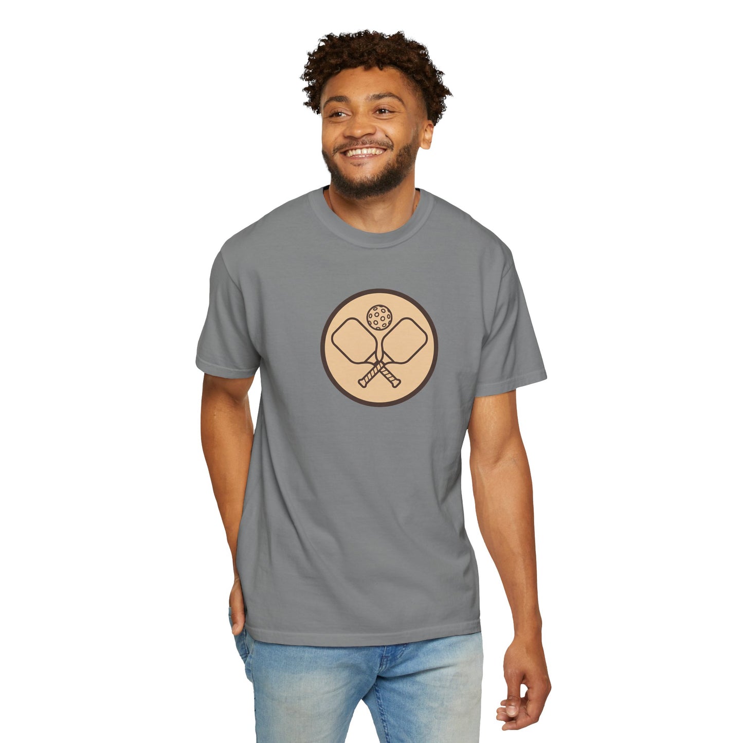 Vintage Pickleball Badge Tee Pickler Crest Minimalist Unisex Shirt