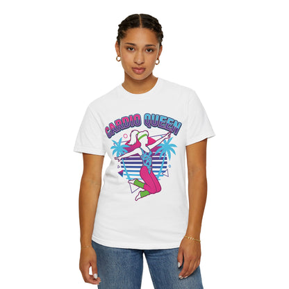 Cardio Queen Retro 80s Aerobics Graphic Tee | Vintage Workout Shirt Women