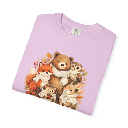 Woodland Friends Watercolor Tee | Forest Animal Gift Shirt | Wildlife Art | Nature Lover