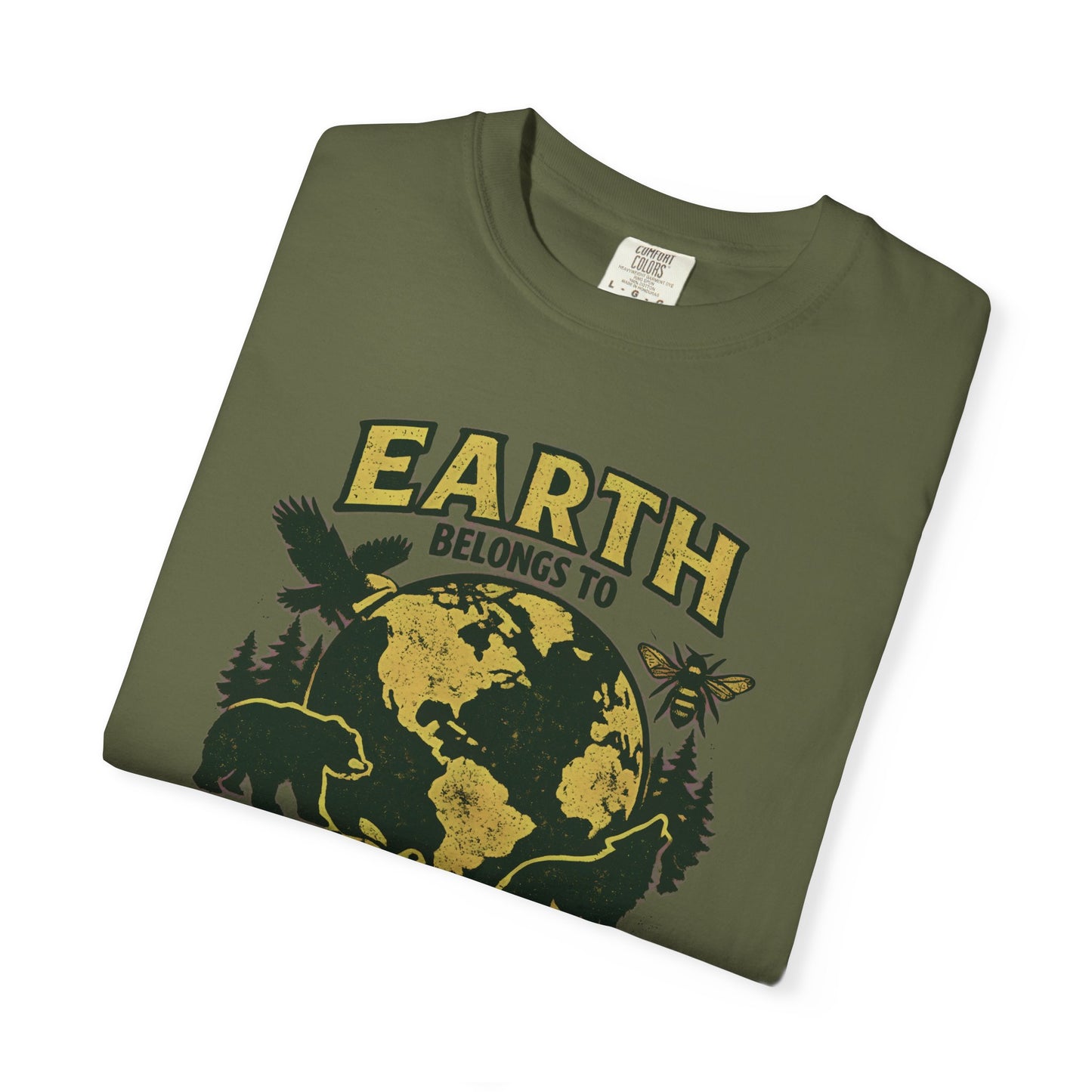 Earth Belongs to Everyone Earth Day Tee | Conservation Art Shirt | Wildlife Gift