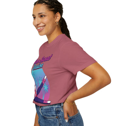 Neon Sweat Session Retro 80s Aerobics Graphic Tee | Vintage Workout Shirt