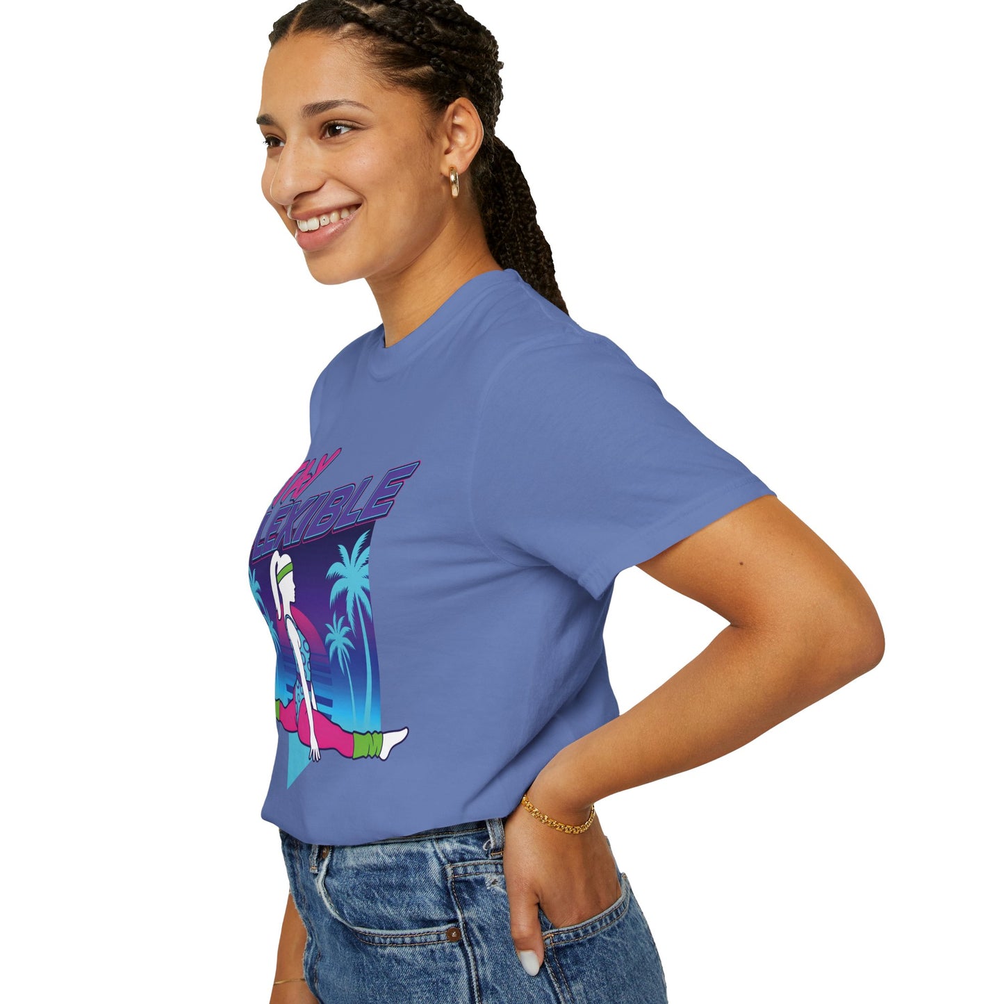 Stay Flexible Retro 80s Splits Aerobics Tee | Vintage Gym Shirt Women