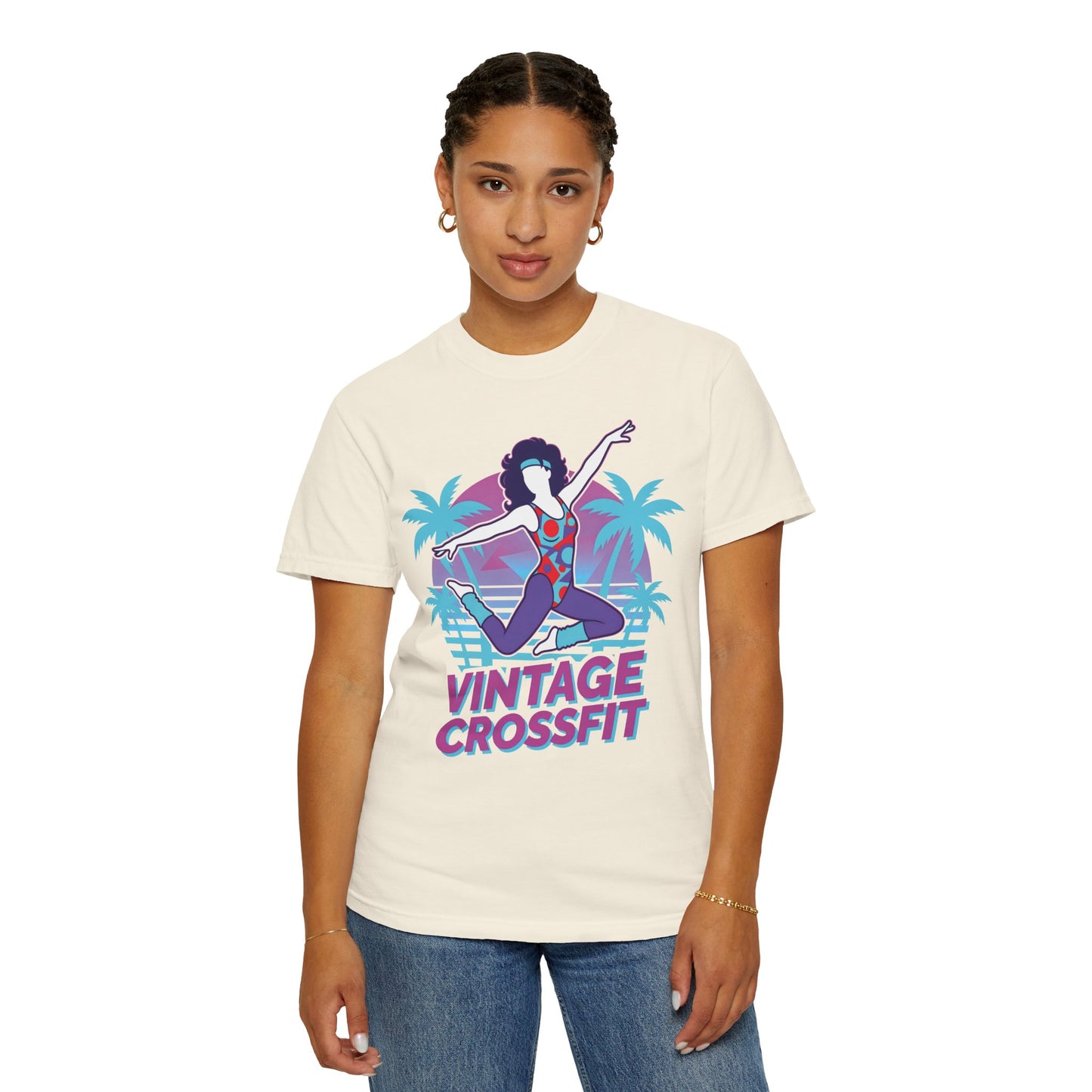 Vintage Crossfit Retro 80s Aerobics Graphic Tee | Gym Shirt Women