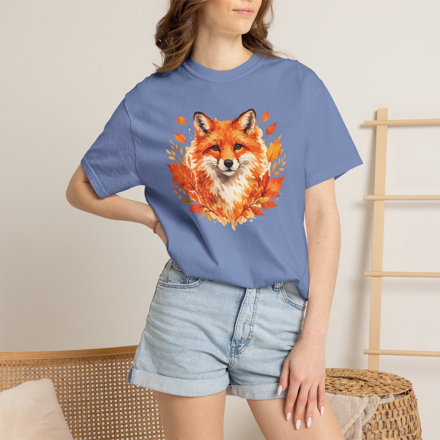 Watercolor Fox Graphic Tee | Autumn Wildlife Art Shirt | Nature Lover Gift | Unisex