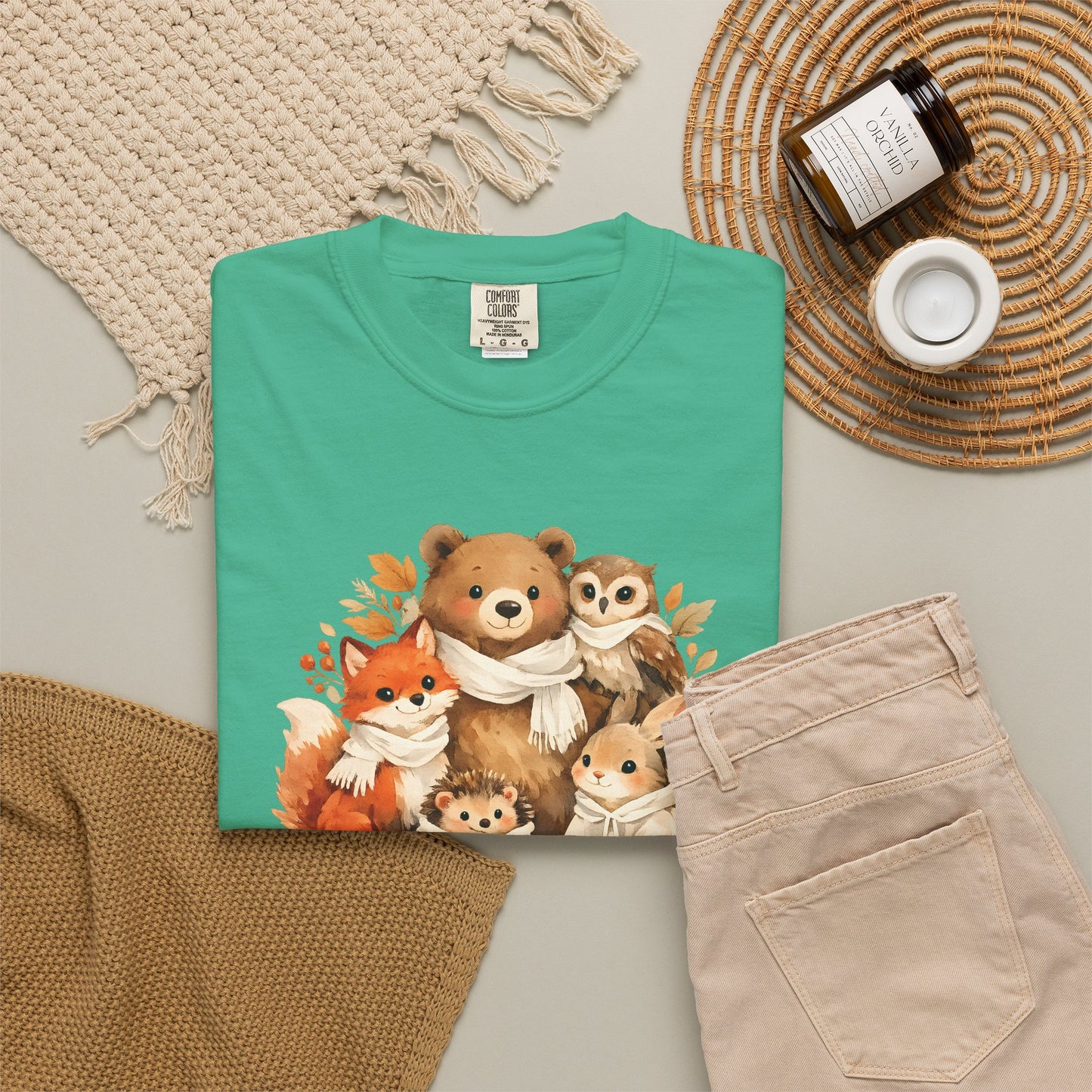 Woodland Friends Watercolor Tee | Forest Animal Gift Shirt | Wildlife Art | Nature Lover
