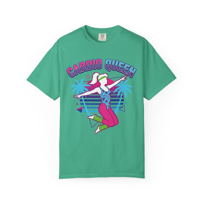Cardio Queen Retro 80s Aerobics Graphic Tee | Vintage Workout Shirt Women