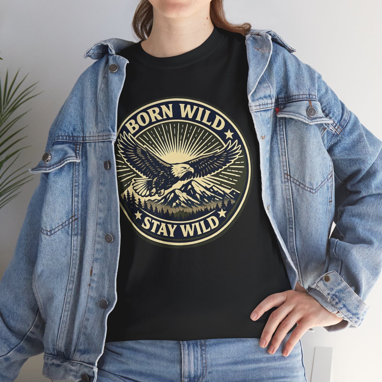 Eagle Ranger Patch Graphic Tee | Mid-Century Outdoor Shirt | Born Wild Stay Wild Unisex