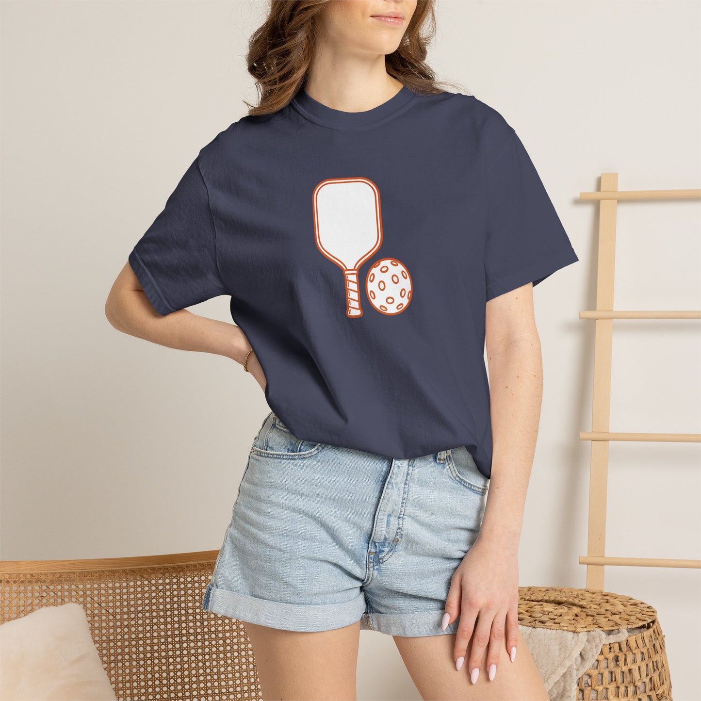 Pickleball Paddle And Ball Icon Tee Minimalist Pickler Unisex T-Shirt