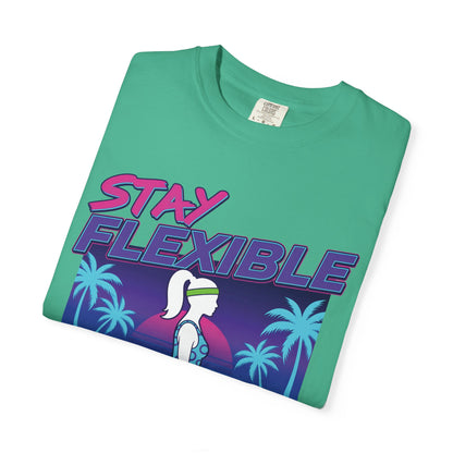 Stay Flexible Retro 80s Splits Aerobics Tee | Vintage Gym Shirt Women