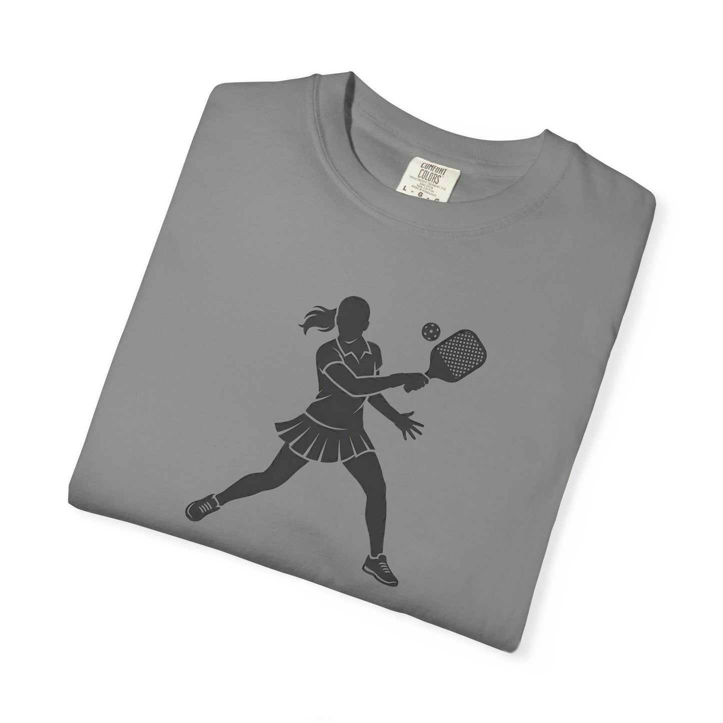 Pickleball Female Silhouette Icon Tee Minimalist Pickler Graphic Women T-Shirt