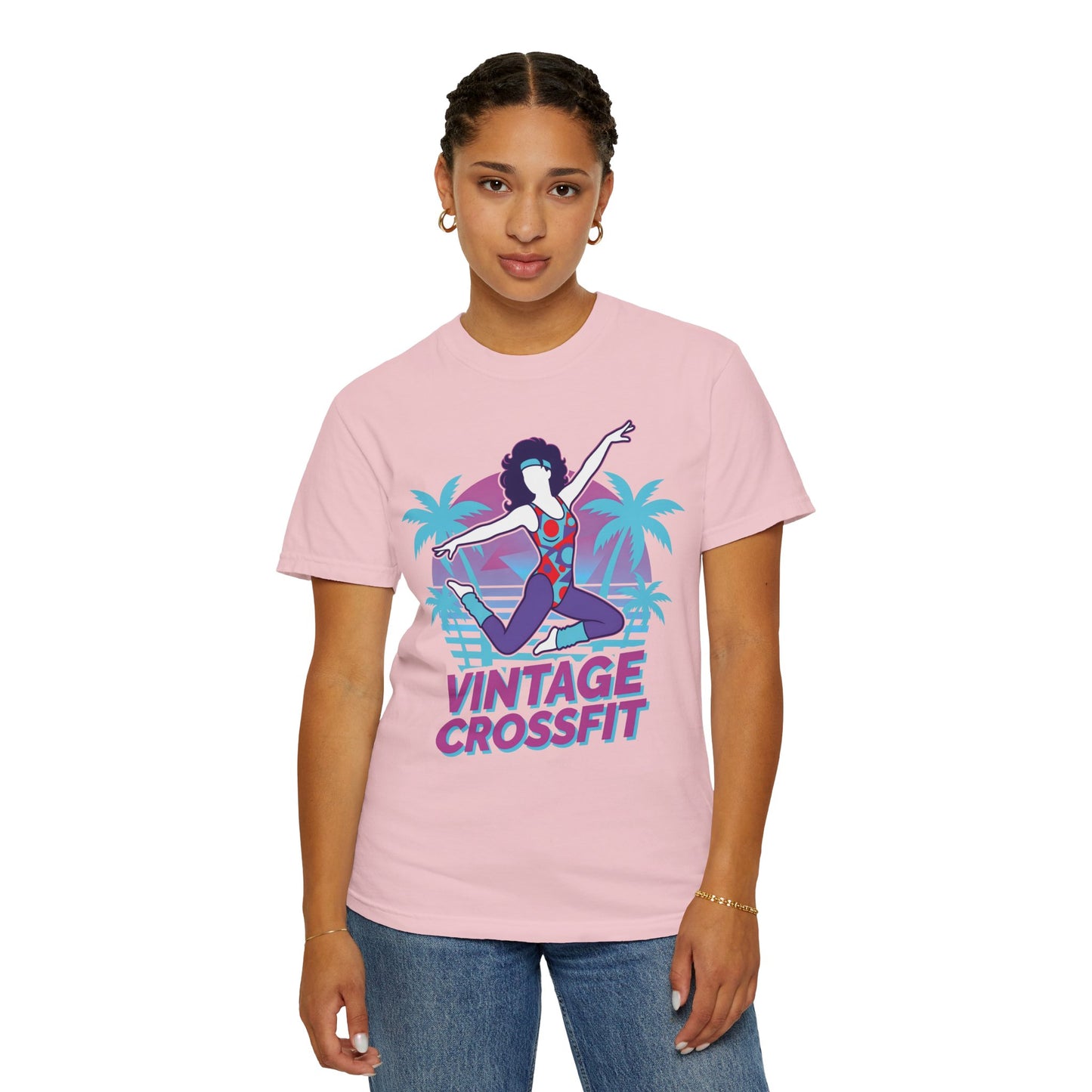 Vintage Crossfit Retro 80s Aerobics Graphic Tee | Gym Shirt Women