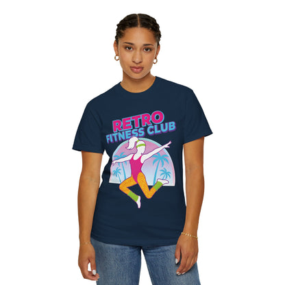 Retro Fitness Club 80s Aerobics Graphic Tee | Vintage Gym Shirt Women