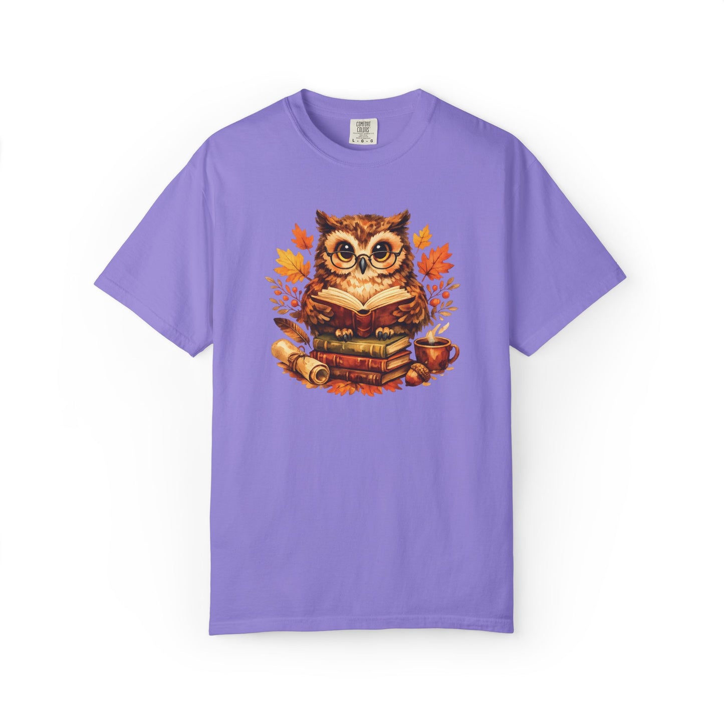Wise Owl Watercolor Humor Tee | Book Lover Nature Shirt | Whimsical Wildlife Gift