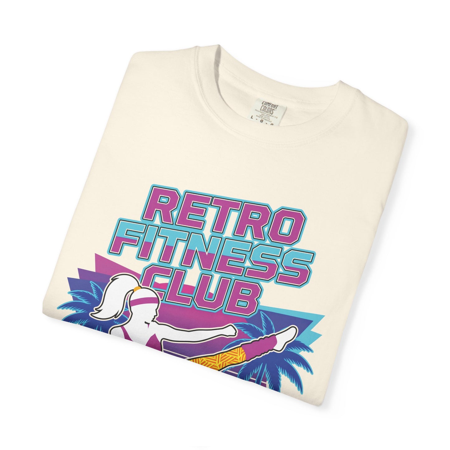 Retro Fitness Club High Kick 80s Tee | Vintage Aerobics Shirt Women