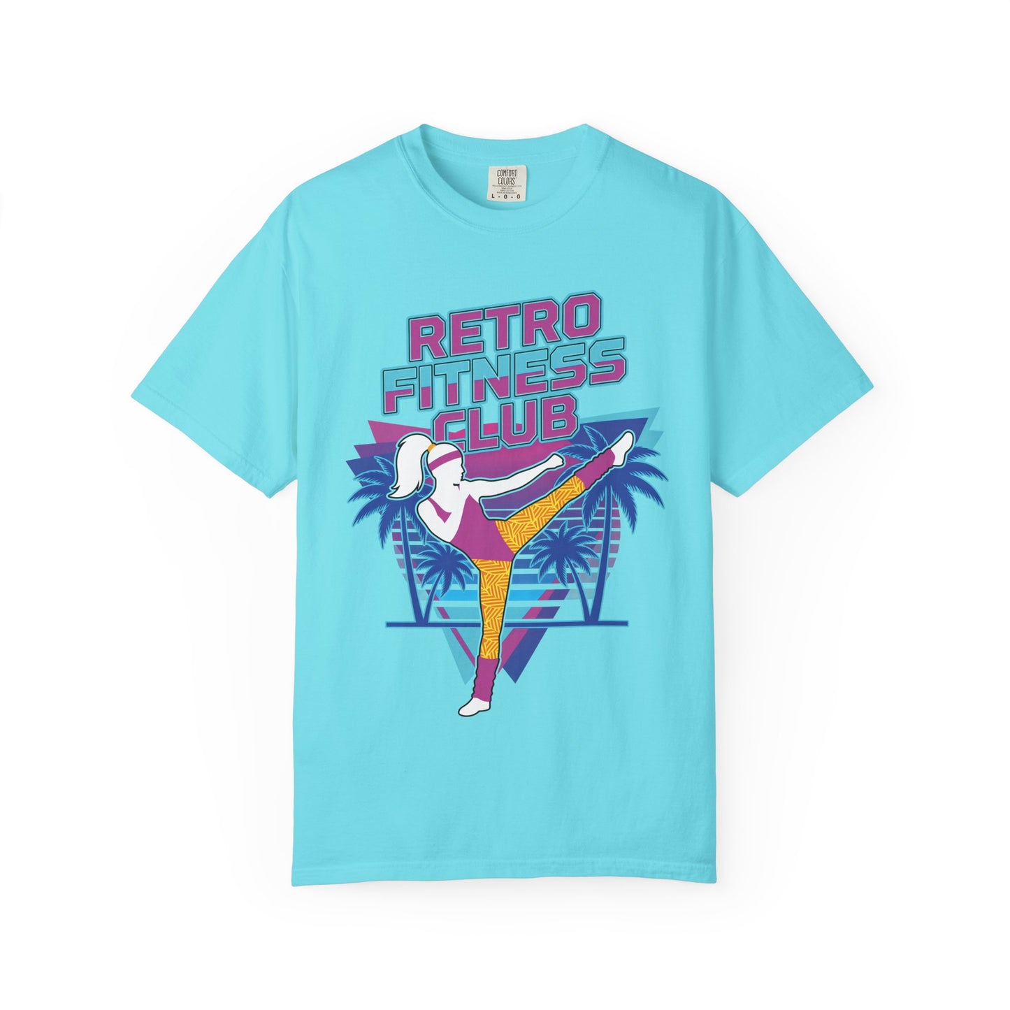 Retro Fitness Club High Kick 80s Tee | Vintage Aerobics Shirt Women
