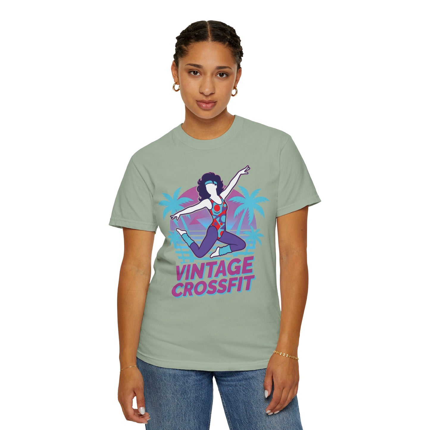 Vintage Crossfit Retro 80s Aerobics Graphic Tee | Gym Shirt Women