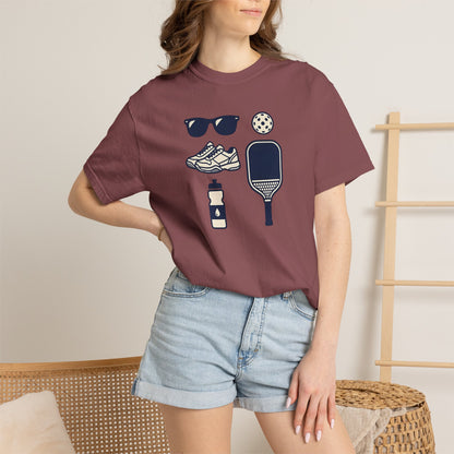 Pickleball Essentials Icon Tee Minimalist Pickler Sport Unisex Graphic Shirt