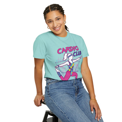 Cardio Club Retro 80s Grid Aerobics Graphic Tee | Vintage Gym Shirt Women